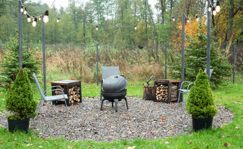 Открытая мангальная зона на участке