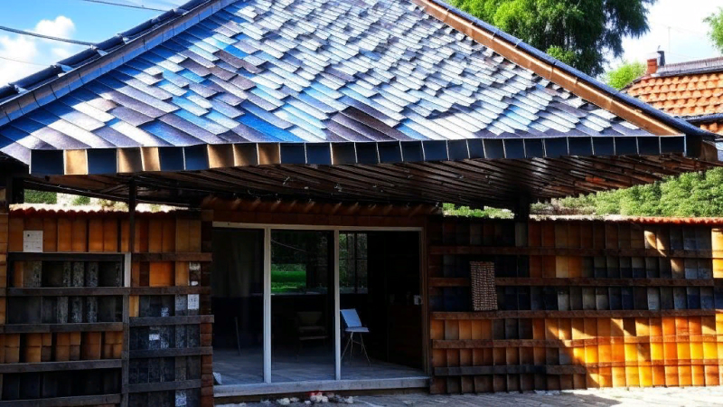 Навес из металлочерепицы