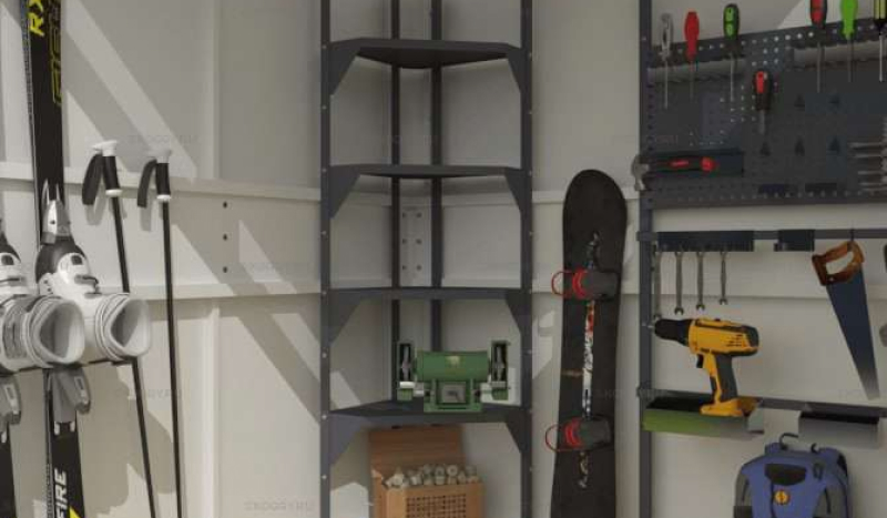 Стеллаж угловой