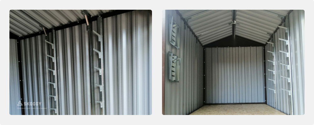 В гараже можно оборудовать целую систему хранения