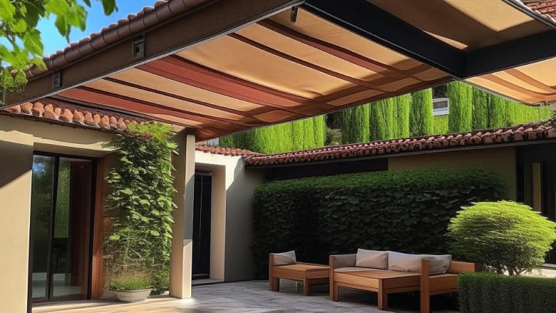 Навес в виде пристройки