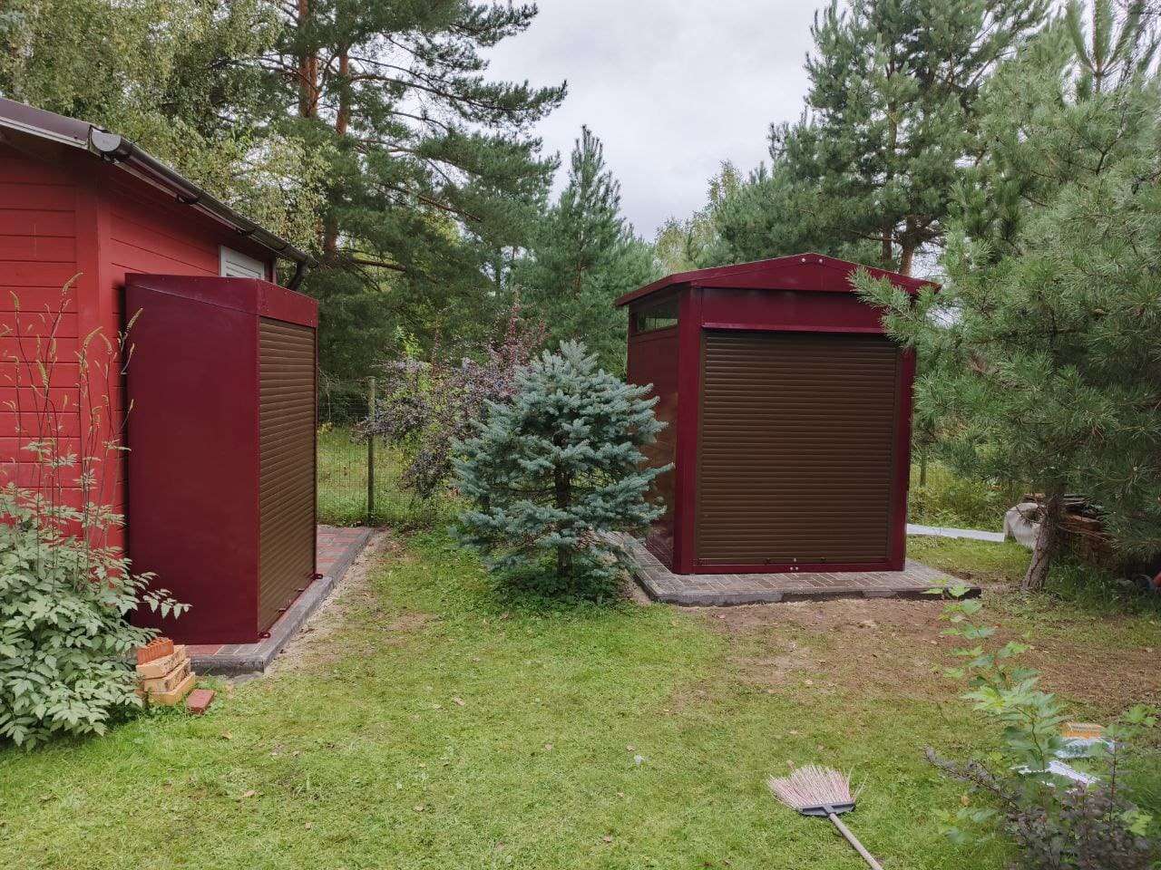 Хозблок + шкаф для садовой техники и инвентаря в двойной расцветке в дер. Волосово, Петушинский р-н, Владимирская обл. Хозблок + шкаф для садовой техники и инвентаря в двойной расцветке в дер. Волосово, Петушинский р-н, Владимирская обл.