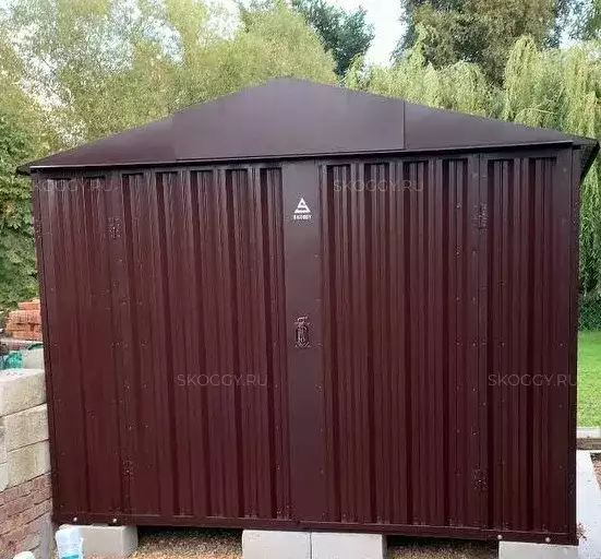Универсальный хозблок 3×3 м в цвете RAL 8017 для хранения садовой техники в Мытищи