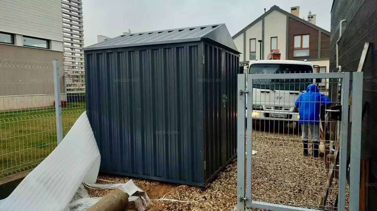 Мини-контейнер для хранения дров в Свинорье, МО