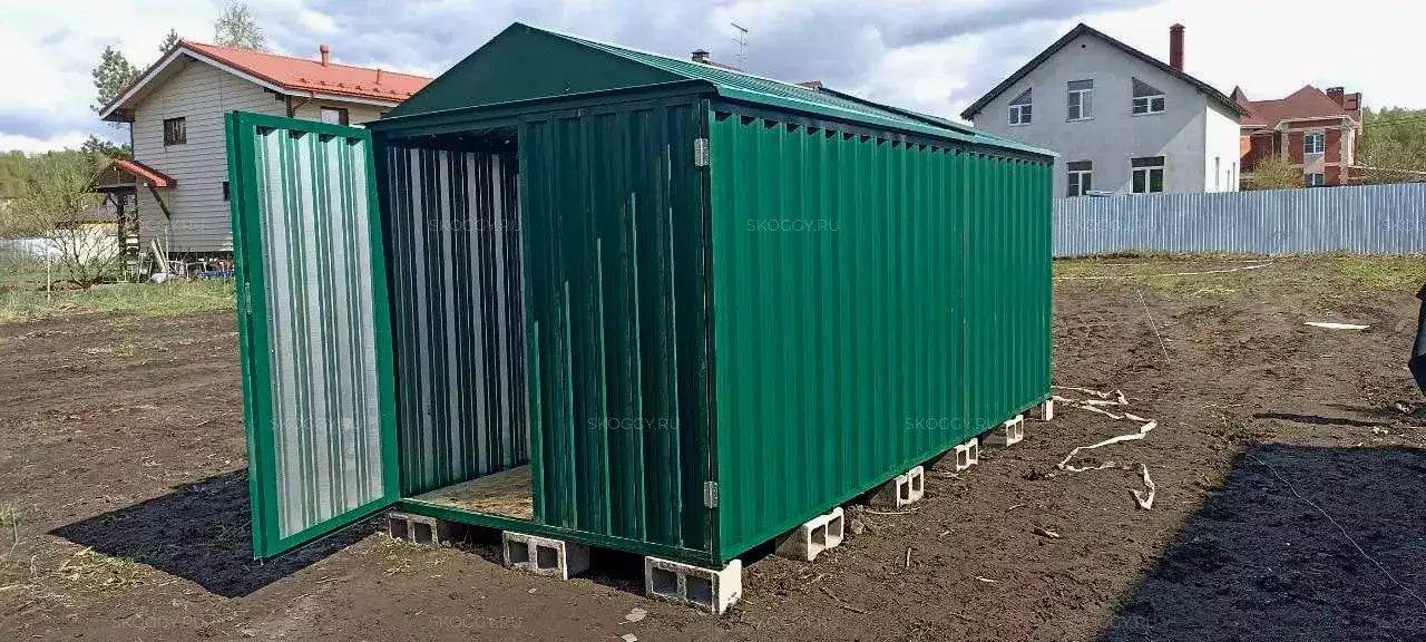 Контейнер с двумя окнами для участка в д. Устиново