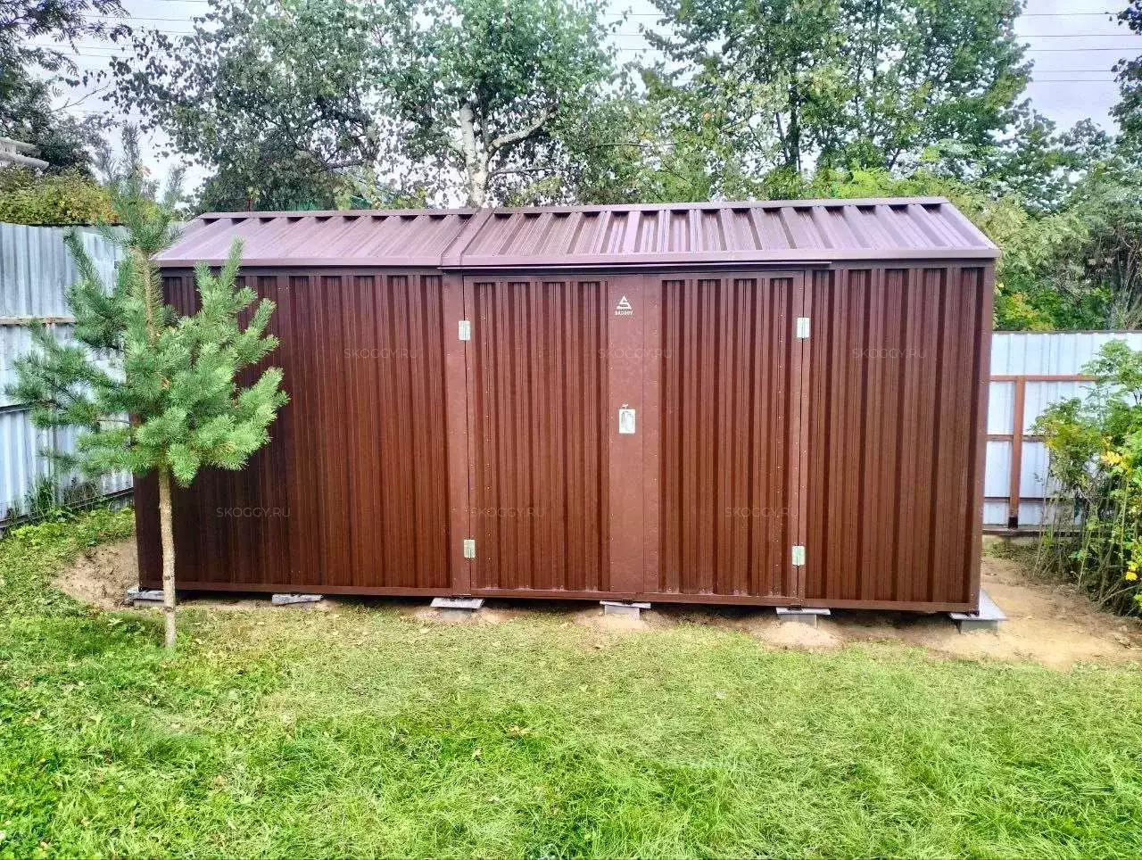 Вместительный "шоколадный" хозблок для хранения в д. Ярцево, г. Солнечногорск, МО