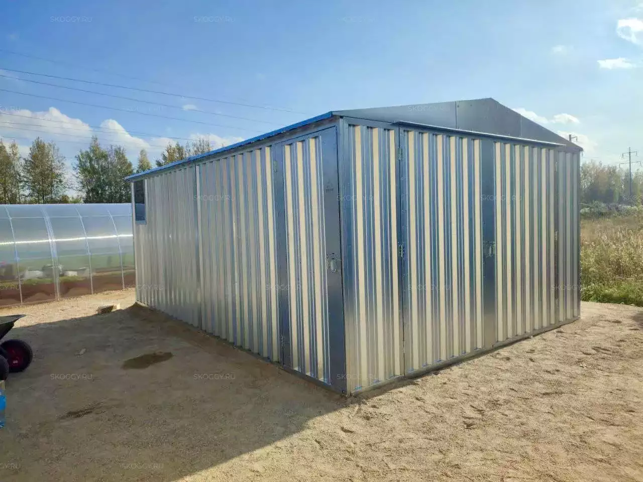 Автомобильный гараж в цинковом цвете в с. Белогостицы, Ростовский р-н, Ярославская область