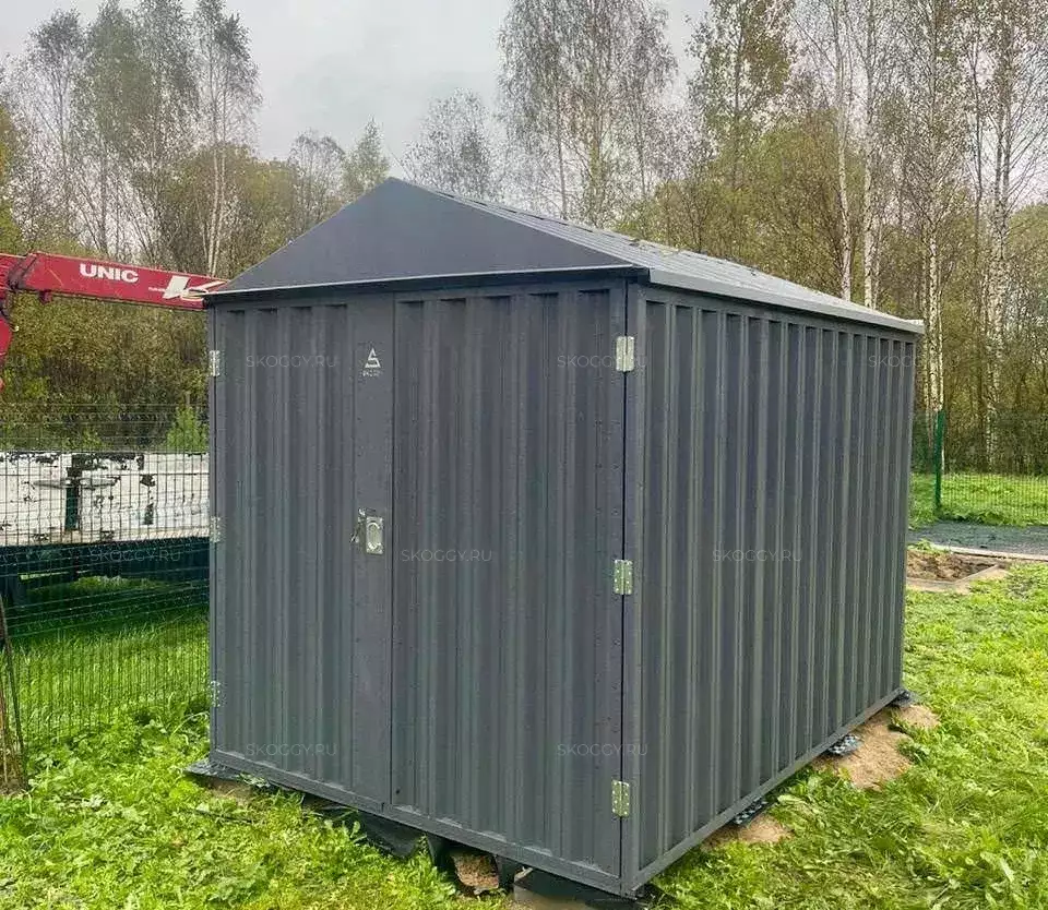 Хозблок для хранения квадроцикла в графитовом цвете в дер. Богунино, Кимрский р-н, Тверская область