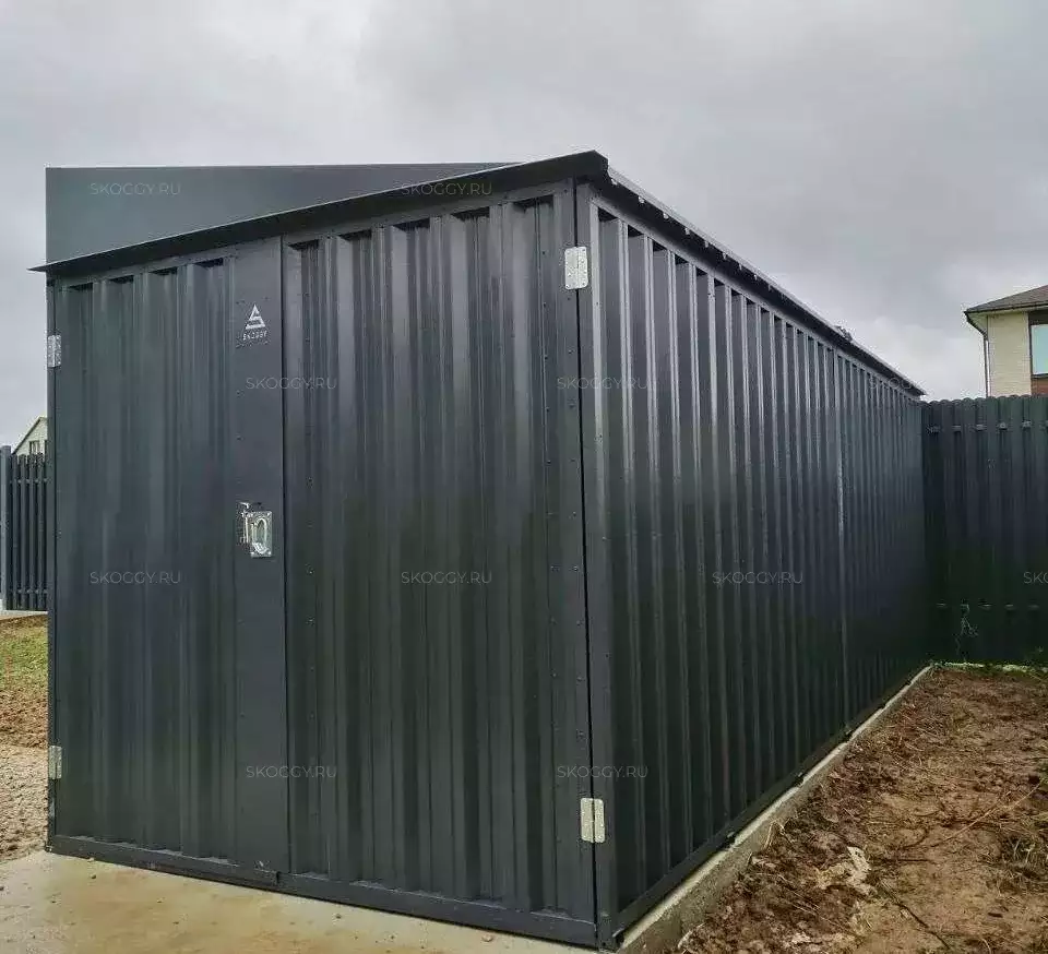 Большой 6 метровый хозблок в графитовом цвете в КП Вяземские сады, г. Серпухов, МО