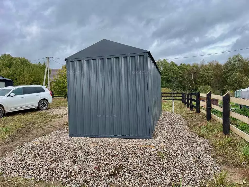 Хозблок для мото/вело техники в графитовом цвете в дер. Залучье, Куньинский р-н, Псковская область