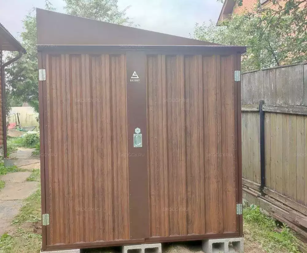 Хозблок для хранения трицикла в расцветке "под дерево" Наив Марун в дер. Летово, пос. Сосенское, МО