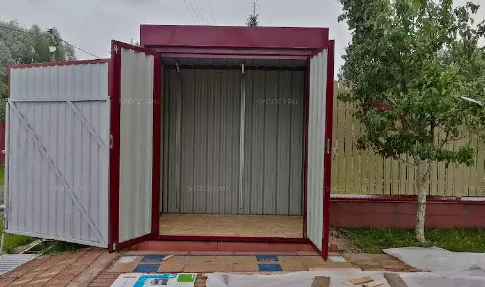 Хозблок для хранения по индивидуальным параметрам в двойной расцветке в пос. Луговая, Одинцовский р-н, МО