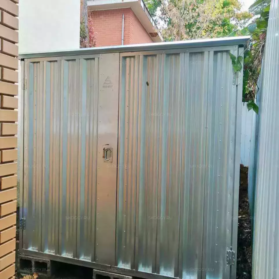 Хозблок для садовых принадлежностей в цинковом цвете в пос. Ильинский, Раменский р-н, МО