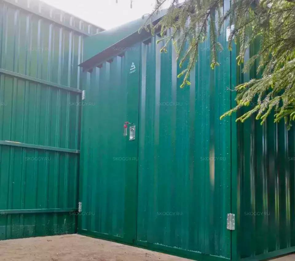 Хозблок для садового инвентаря в зеленом цвете в дер. Новоглаголево, Наро-Фоминский р-н, МО