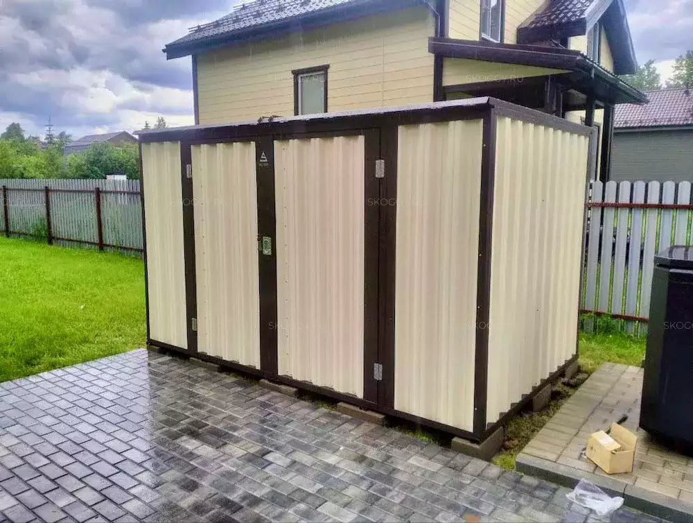 Хозблок с индивидуальными параметрами в комбинированной расцветке в дер. Бавыкино, г. Чехов, МО