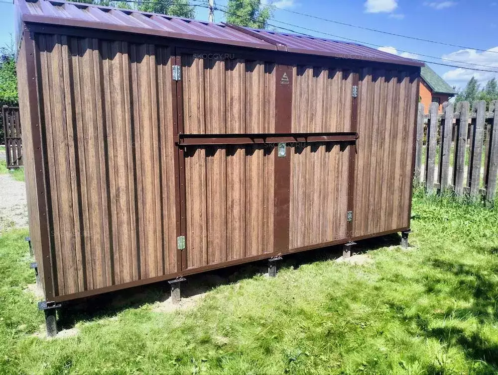 Хозблок для генератора в расцветке "под дерево" в СНТ Чернишня, Жуковский р-н, Калужская обл.