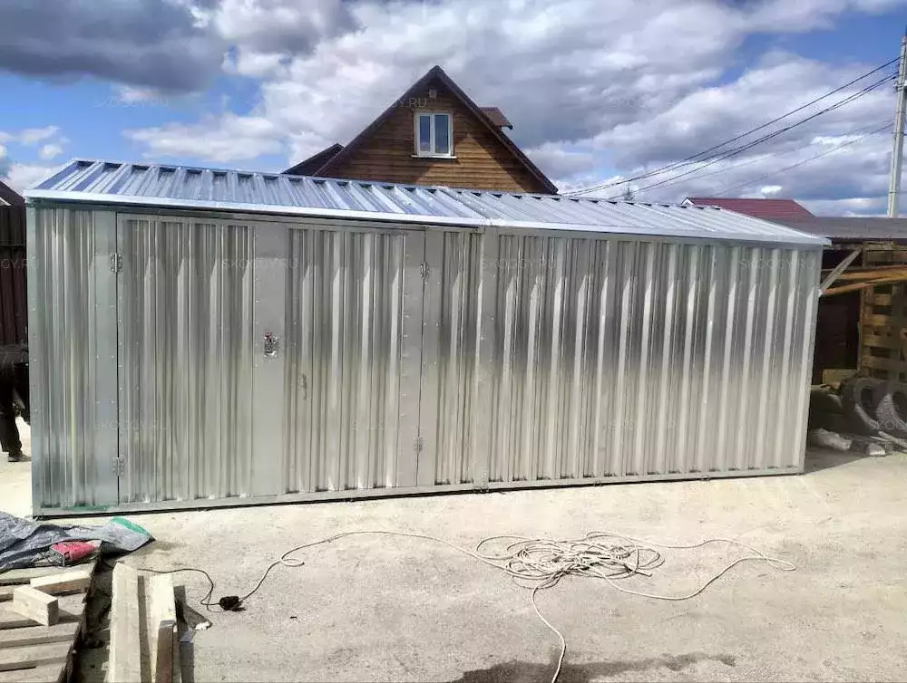 Хозблок для садового инвентаря и запчастей в цинковом цвете в дер. Астрецово, Дмитровский р-н, МО