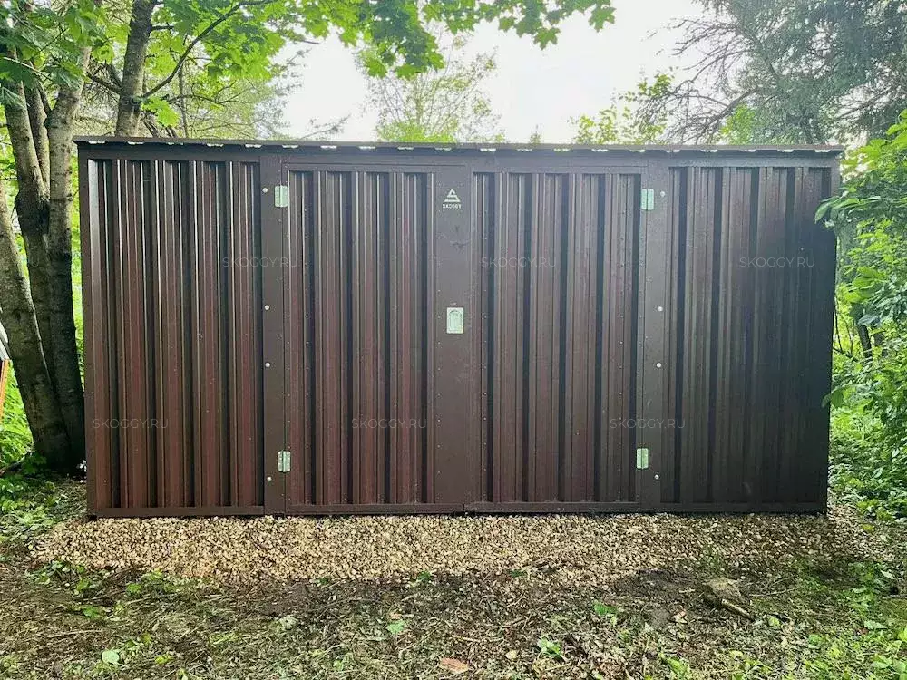 Хозблок для садового инвентаря в шоколадном цвете в дер. Митино, Зубцовский р-н, Тверская обл