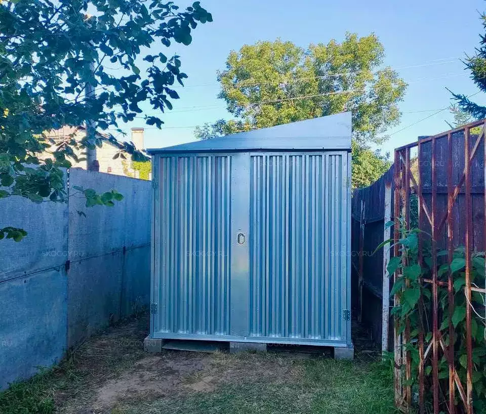 Хозблок для хозяйственных вещей в цинковом цвете в дер. Копнино, Раменский р-н, МО