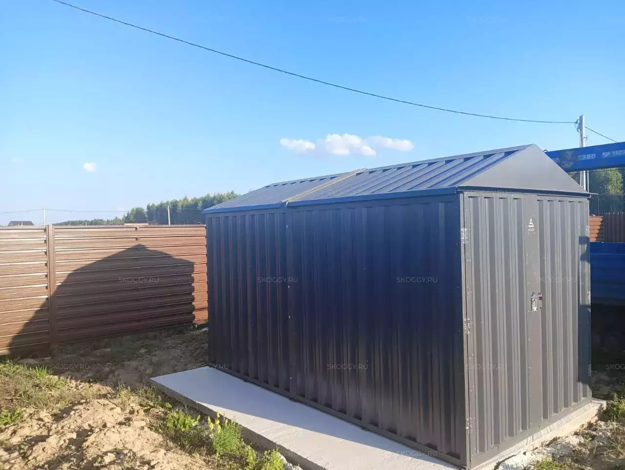 Хозблок для хранения вещей в графитовом цвете в с. Семеновское, г.о. Ступино, МО