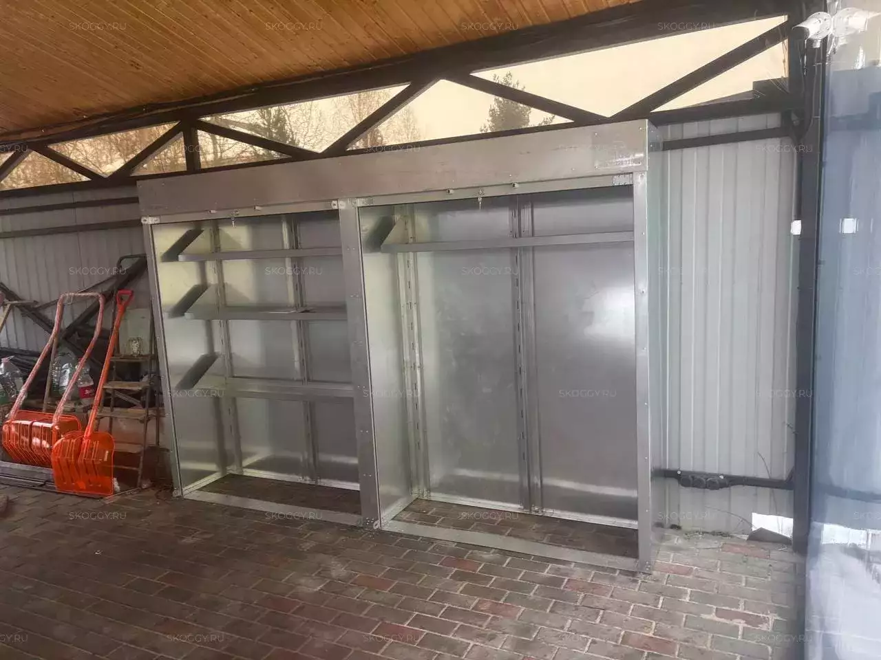 Шкаф для вещей в цинковом цвете в дер. Малые Вяземы, Одинцовский г.о, МО