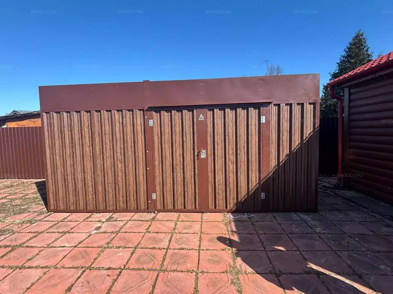 Хозблок для шин и садовой техники в расцветке "под дерево" дер. Куклино, с.п. Масолово, Калужская обл.