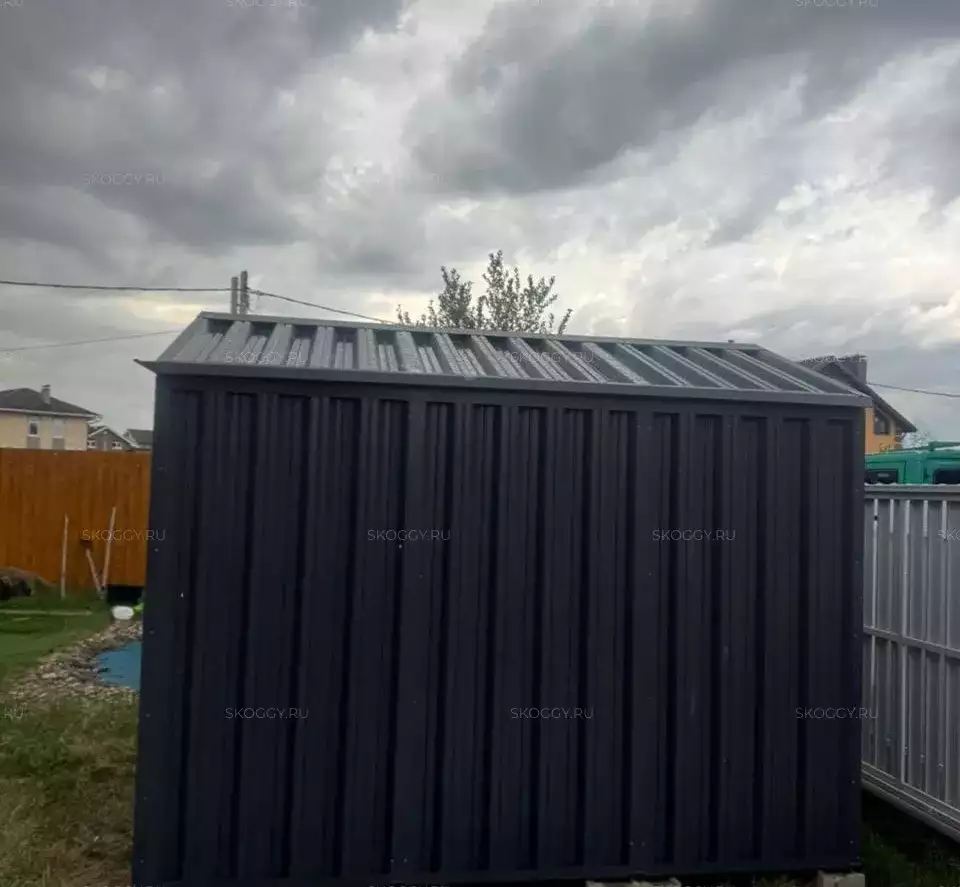 Хозблок для садового инвентаря в графитовом цвете в дер. Серково, г.о. Щелково, МО