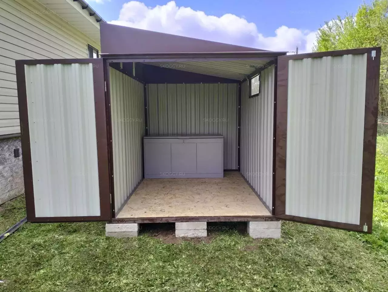 Хозблок для вещей в двойной расцветке + ящик для инструмента в дер. Пупцево, г.о. Клин, МО