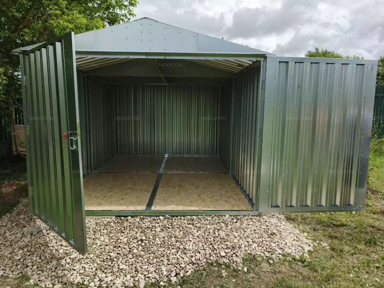 Хозблок для садовой техники в цинковом цвете в с. Починки, г.о. Ступино, МО
