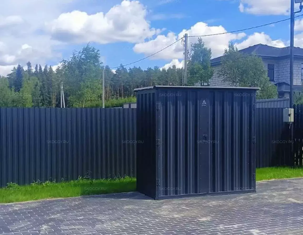 Миниатюрный хозблок для садового инвентаря и гриль-мангала в графитовом цвете в дер. Полежайки, Солнечногорский р-н, МО