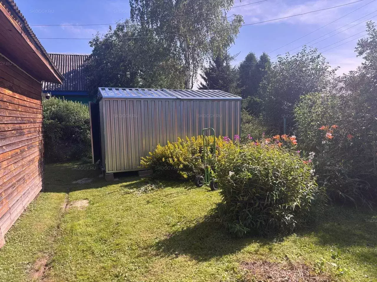 Хозблок для дачных принадлежностей в цинковом цвете в дер. Быстрово, Конаковский м.о, Тверская обл.