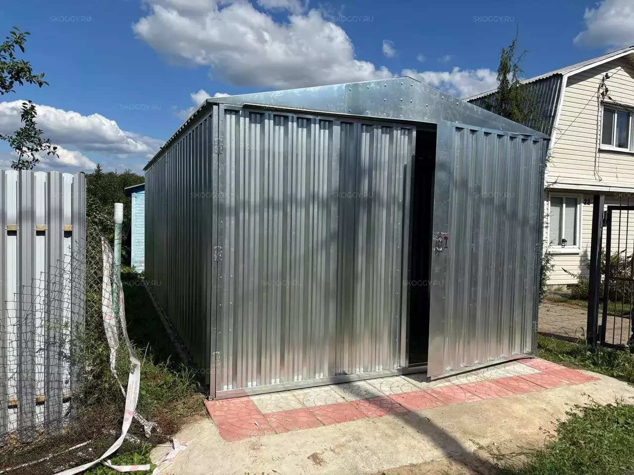 Гараж для внедорожника и прочей техники в цинковом цвете в СНТ Малиновка, г.о. Ступино, МО