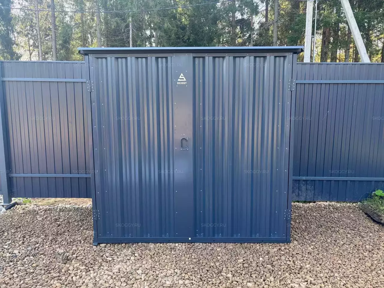 Хозблок для хранения инвентаря и хозяйственных принадлежностей в графитовом цвете в дер. Медведково, Дмитровский г.о, МО