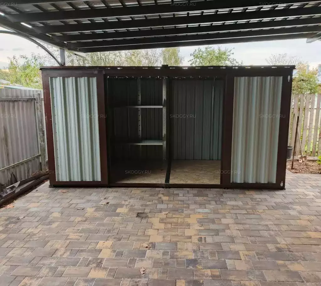 Хозблок для хозяйственных вещей в шоколадном цвете в с. Братовщина, г.о. Пушкинский, МО