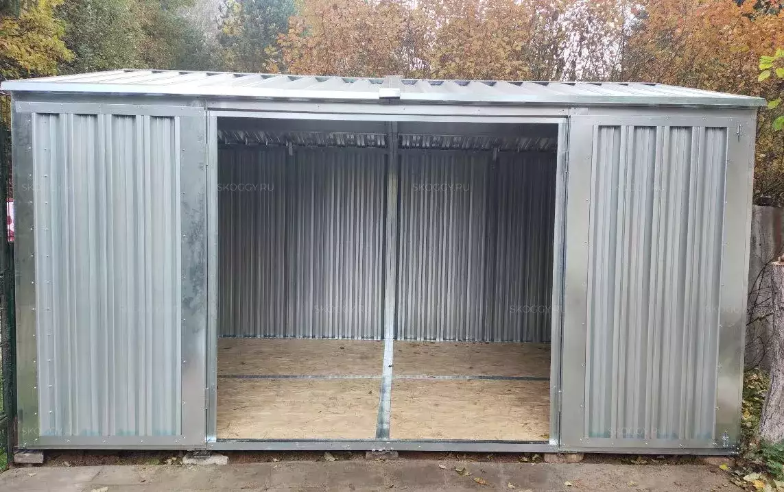 Хозблок для хозяйственных вещей в цинковом цвете в дер. Сырьево, Наро-Фоминский г.о, МО