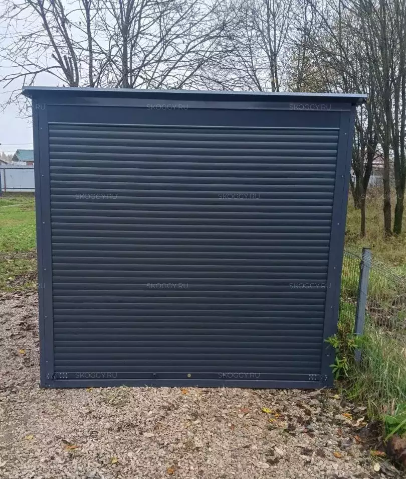 Гараж для квадроцикла в графитовом цвете в дер. Шилово, Боровский мун.окр, Калужская обл.