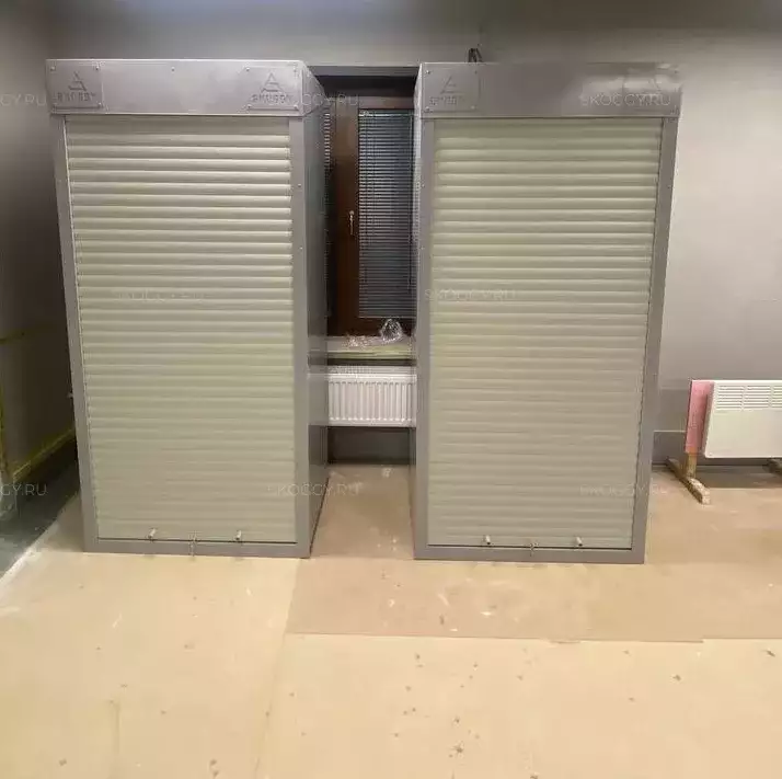 Два шкафа в паркинг для хранения вещей в светло-сером цвете в дер. Барвиха, Одинцовский г.о, МО