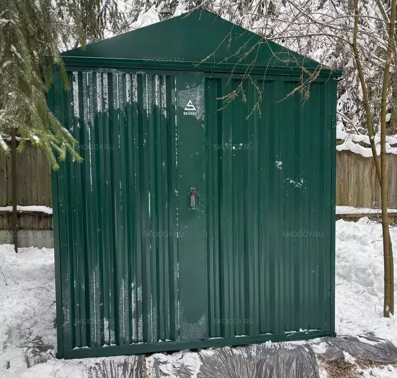 Хозблок для хозяйственных вещей в зеленом цвете в дер. Сбоево, Дмитровский г.о, МО