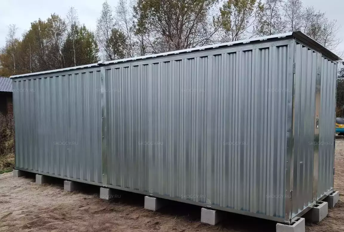 Хозблок для квадроцикла, лодки и прочих вещей в цинковом цвете в пос. Беличье, Приозерский р-н, Ленинградская обл.