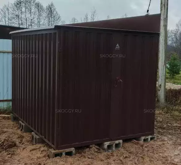 Хозблок для мототехники в шоколадном цвете в дер. Ворыпаевка, г.о. Коломна, МО