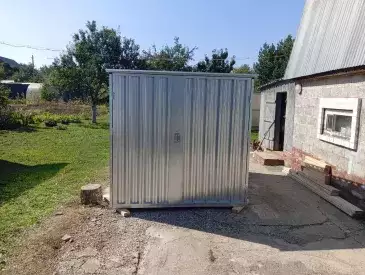 Хозблок для садового инвентаря в цинковом цвете в дер. Наумово, г.о. Подольск, МО