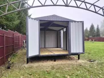 Гараж для квадроцикла в графитовом цвете в дер. Аксениха, Клинский р-н, МО