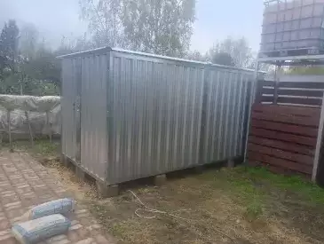 Хозблок для хозяйственных вещей в цинковом цвете в дер. Черусти, мун.окр. Шатура, МО