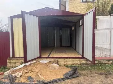 Хозблок для садовой техники и инвентаря в комбинированной расцветке в дер. Луковня, г.о. Подольск, МО