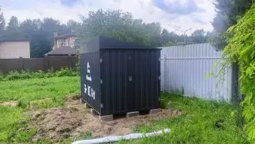 Хозблок для садовых принадлежностей и строительных материалов в графитовом цвете в дер. Глазово, Волоколамский г.о, МО