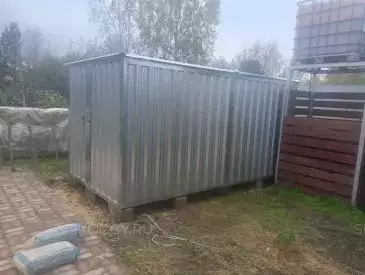 Хозблок для хозяйственных вещей в цинковом цвете в дер. Черусти, мун.окр. Шатура, МО