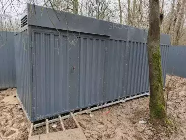 Хозблок для хозяйственных вещей в графитовом цвете в дер. Грибки, г.о. Мытищи, МО