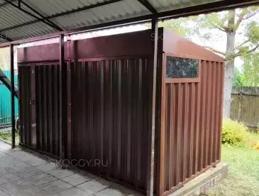 Хозблок для садовых принадлежностей в шоколадном цвете в дер. Гаврилково, Сергиево-Посадский г.о, МО