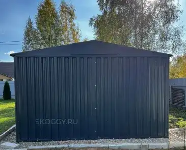 Металлический гараж SKOGGY в цвете RAL 7024