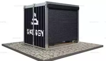 Контейнер для Хранения с Плоской Крышей и Ролльставнями Усиленный Skoggy 2 м